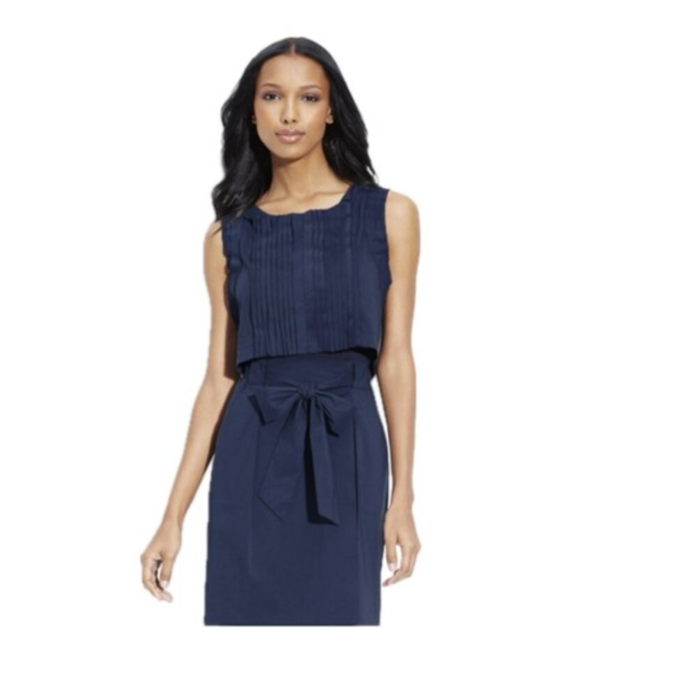 BCBGMaxAzria Navy Pleated Dress Size 0
